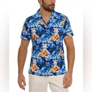 Robert Graham Sashiko Patchwork Print button up Large